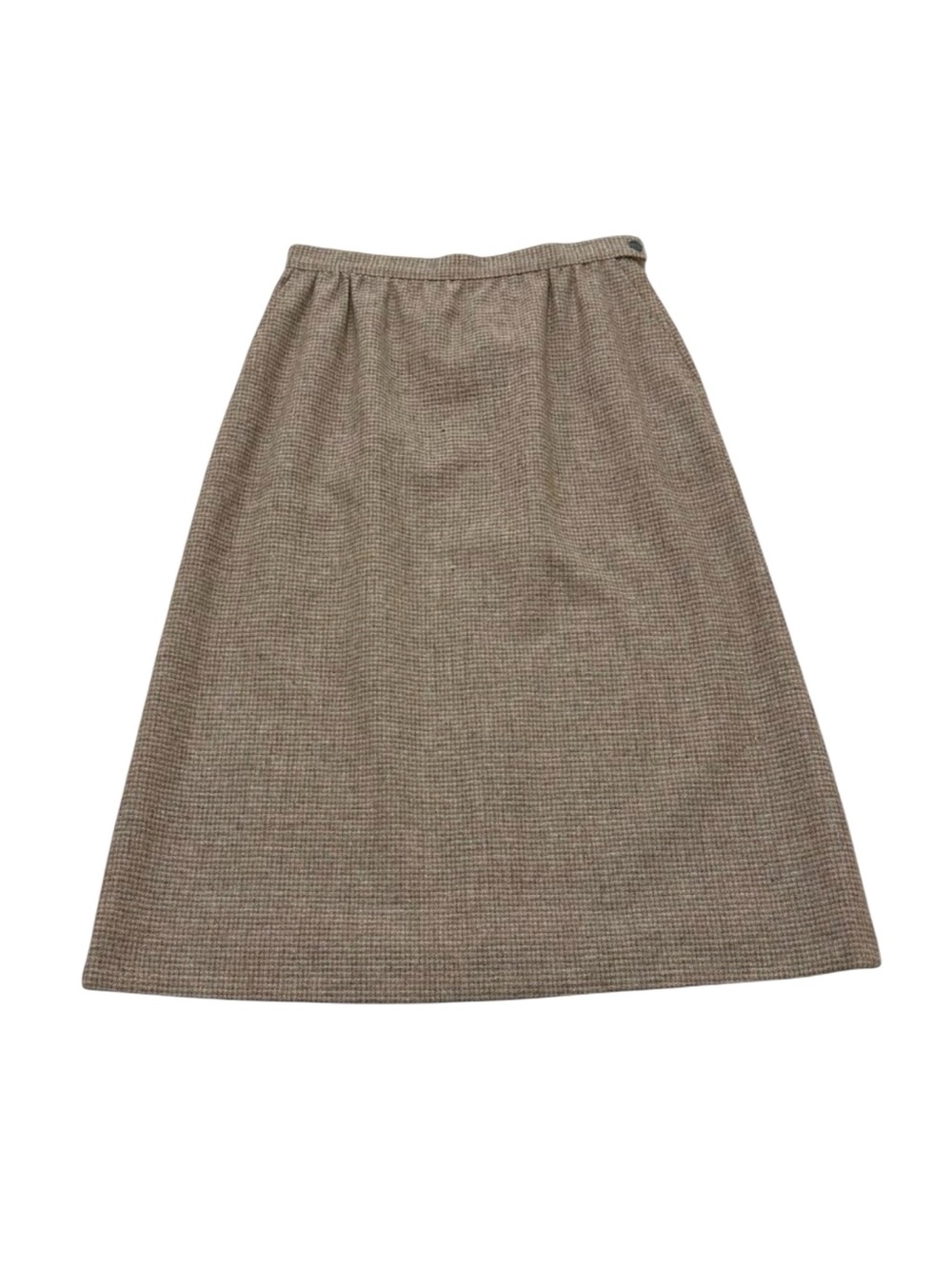Women’s Vintage Pendleton Wool Skirt Beige Brown Made in USA 1980s